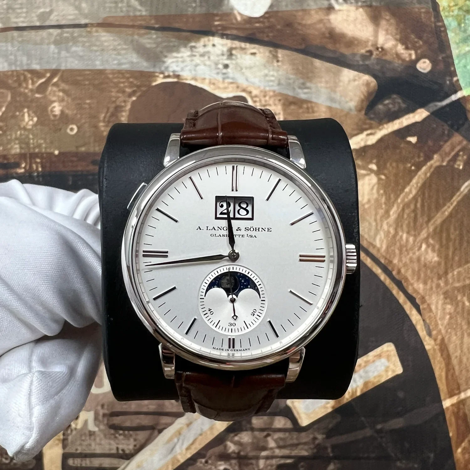 2019 A. Lange & Söhne Saxonia Moonphase White Gold / Silver 384.026 Listing Image