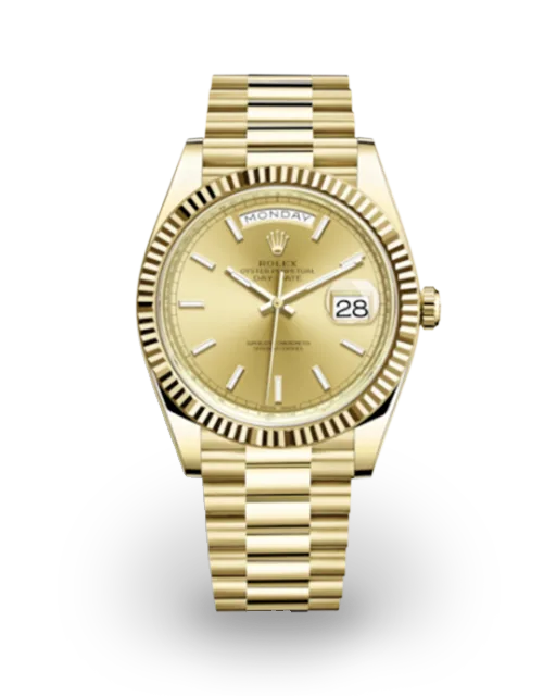 Rolex Day-Date 40 Yellow Gold / Fluted / Champagne 228238-0003  Model Image