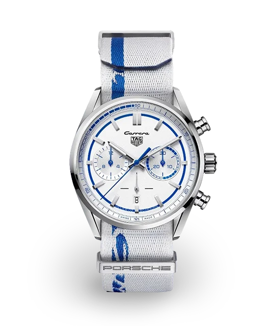 Tag Heuer Carrera x Porsche RS 2.7 42 Steel / White / Strap - Limited to 500 Pieces CBN2016.EB0275  Model Image