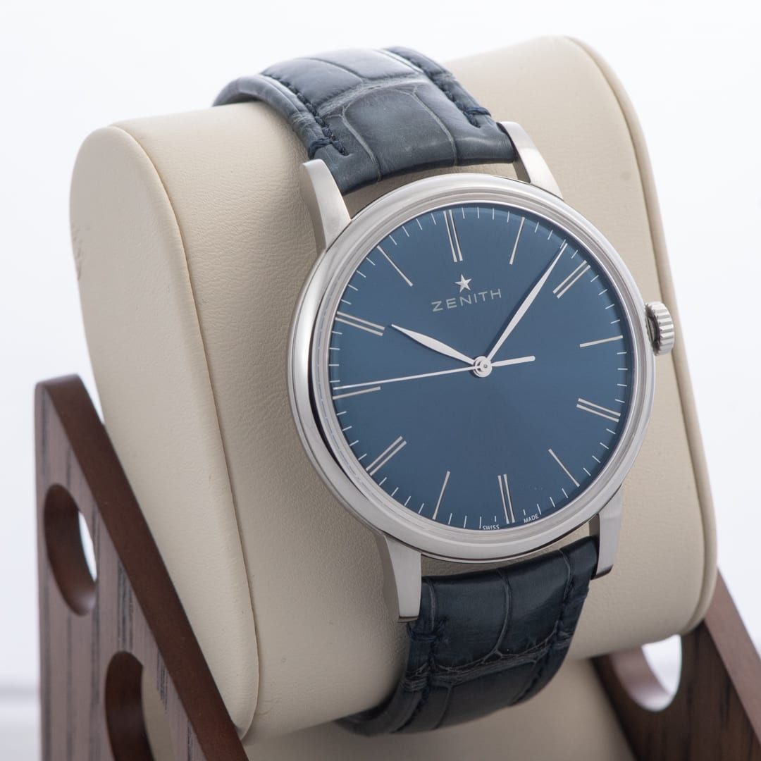 HOT Blue Dial Zenith Elite 6150 Review Zenith Elite 6150 42 Steel