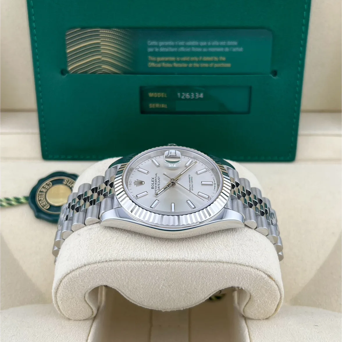 2024 Rolex Datejust 41 Fluted / Silver / Jubilee 126334-0004 Listing Image 4