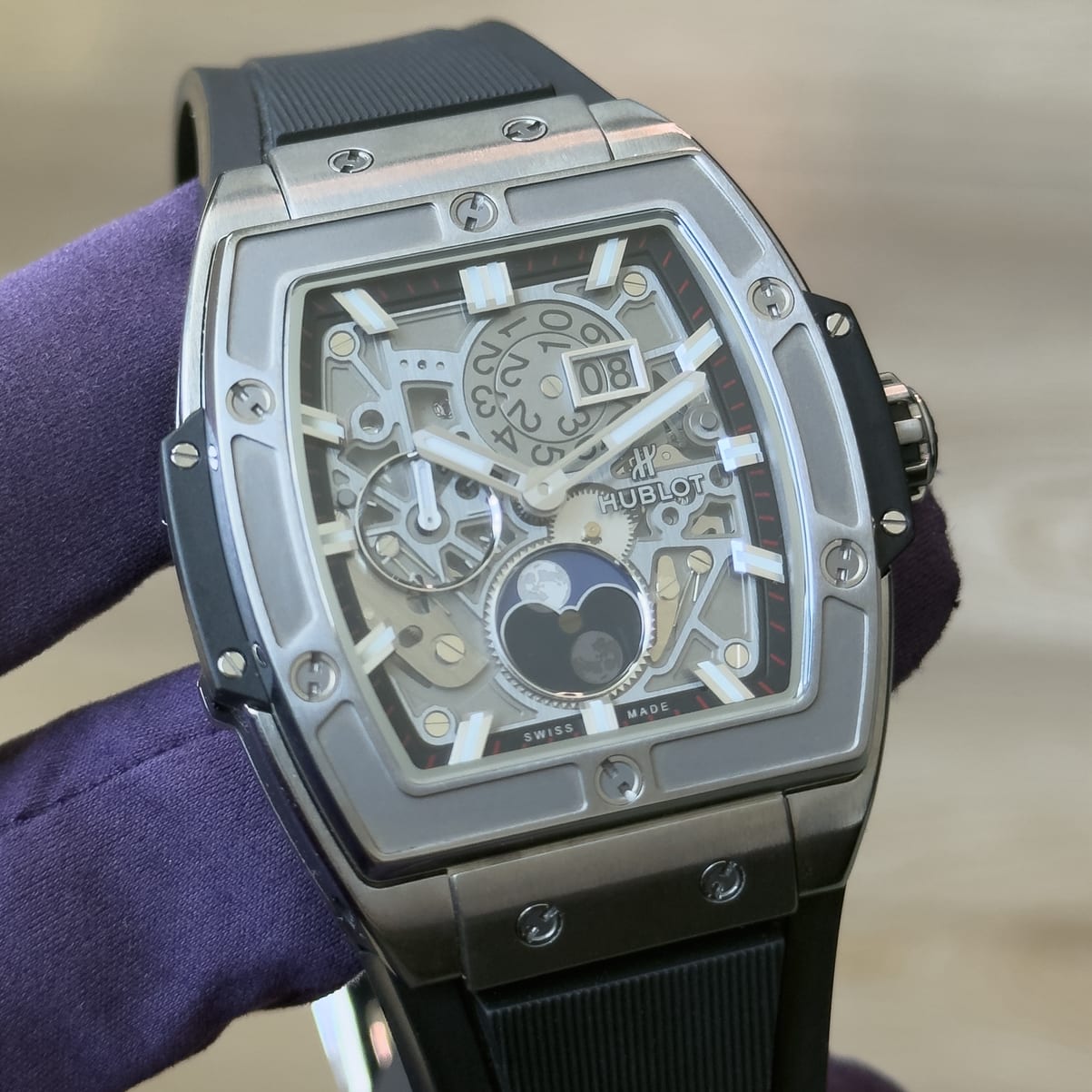 眠いさん専用 Hublot Spirit of Big Bang Moonphase 42 Titanium