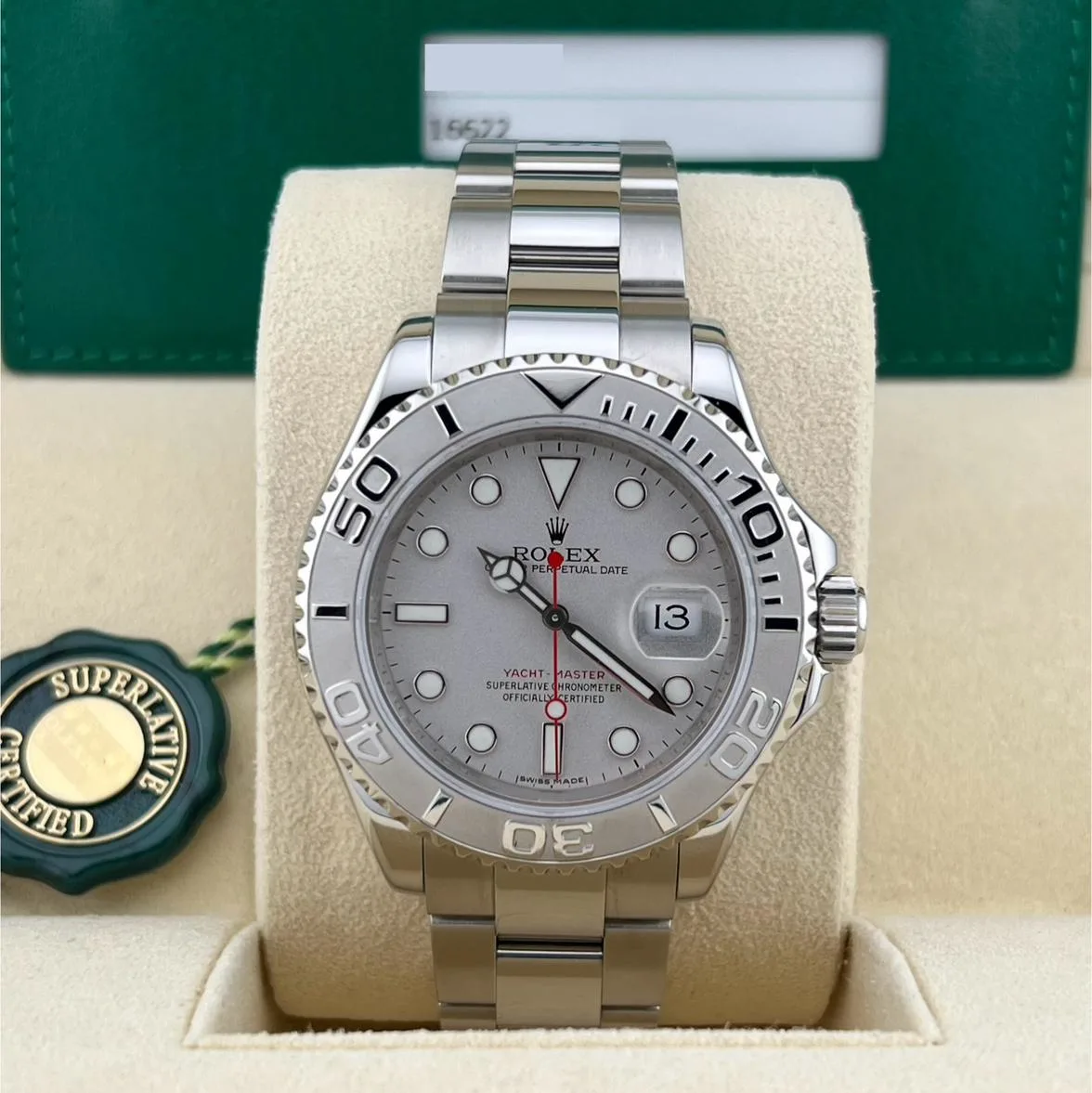 2015 Rolex Yacht-Master 40 Steel / Platinum / Silvered 16622 Listing Image 2