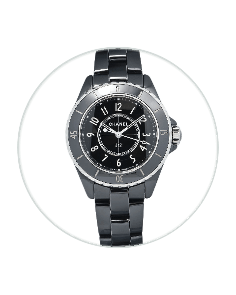 稀少 CHANEL(シャネル) J12 Electro Ceramic Black Dial Ladies Chanel J12 33MM Black Dial Diamond Bezel With Black Ceramic
