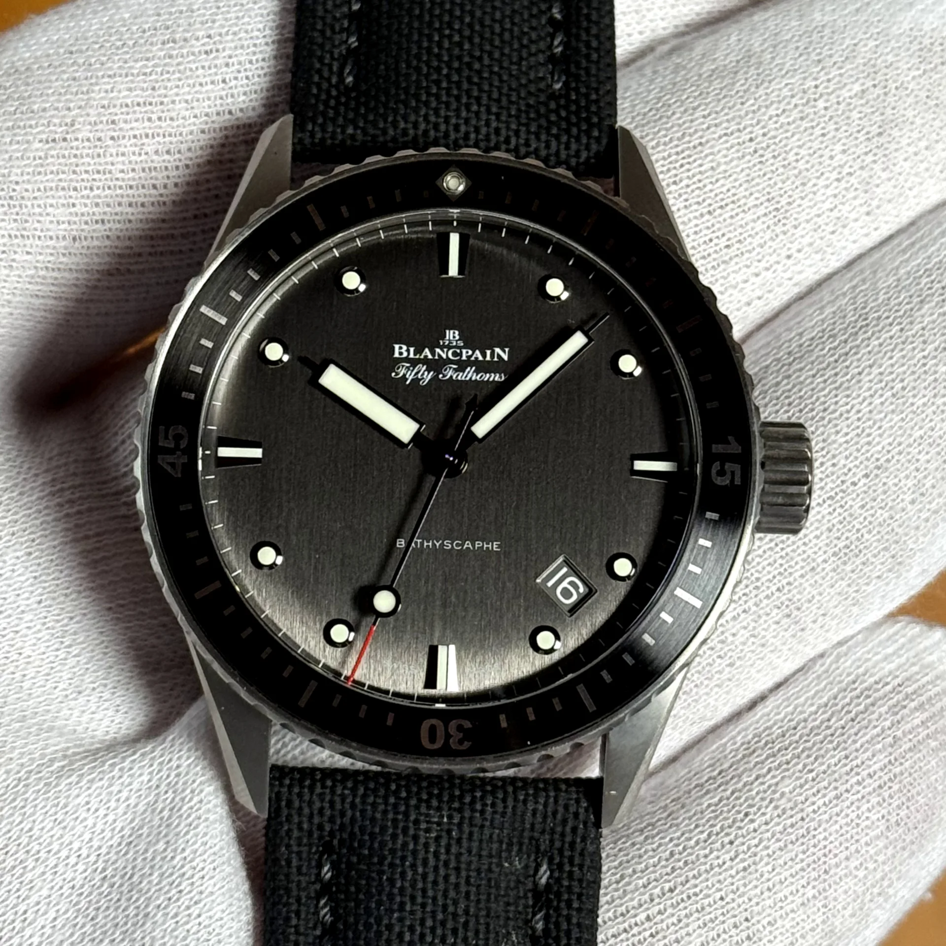 Blancpain Fifty Fathoms Bathyscaphe Titanium / Gray 5000-1210-G52A