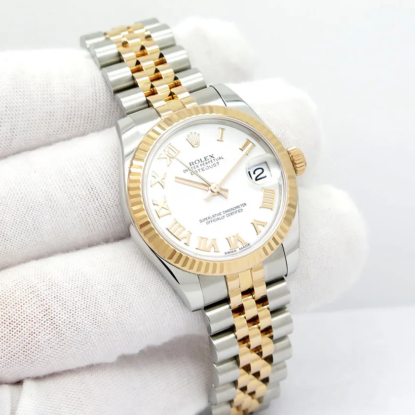 2015 Rolex Datejust 31 Two-Tone / Fluted / White / Roman / Jubilee 178271-0067 Listing Image 1
