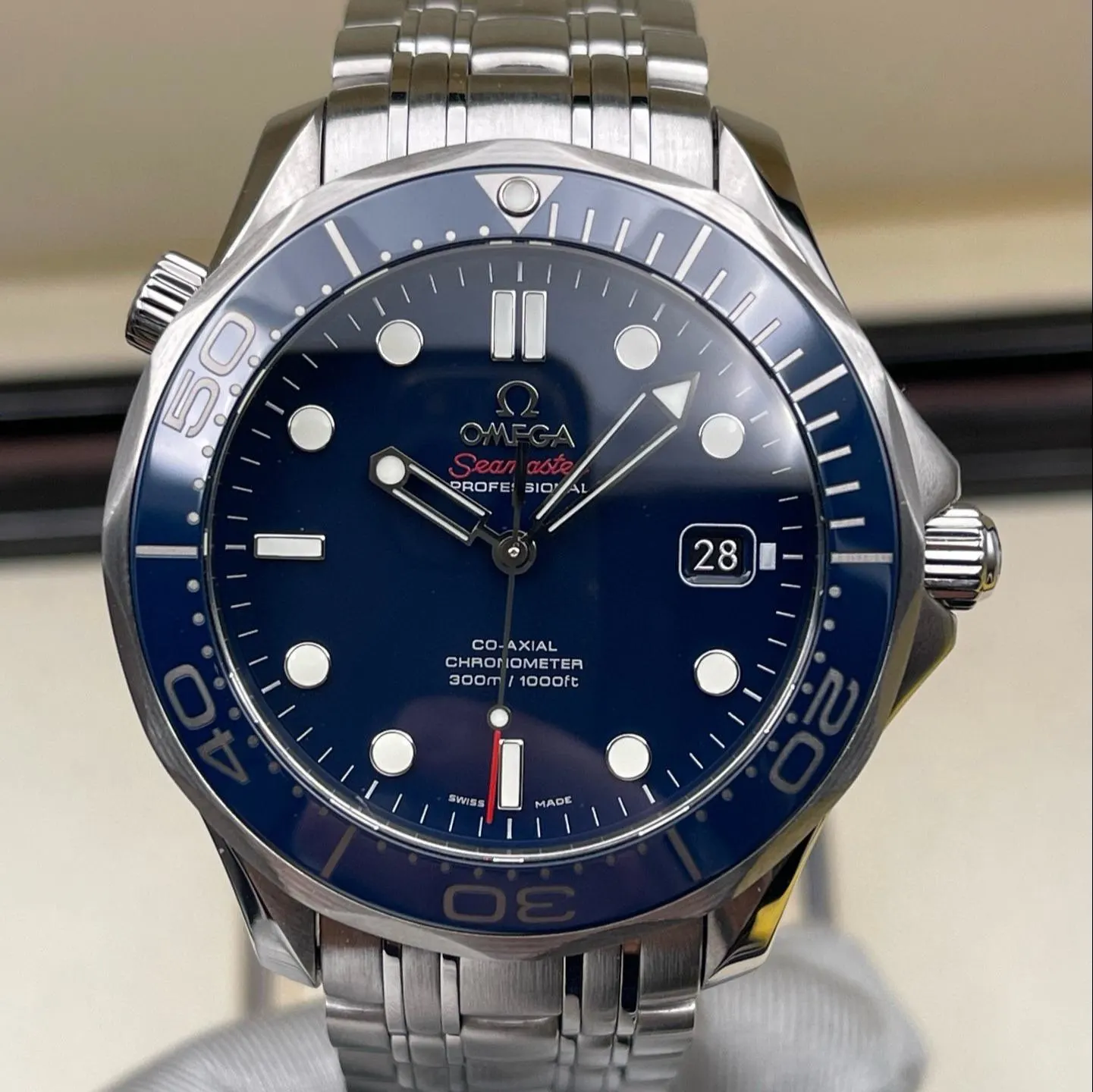 2016 Omega Seamaster Diver 300M Steel / Ceramic / Blue / Bracelet 212.30.41.20.03.001