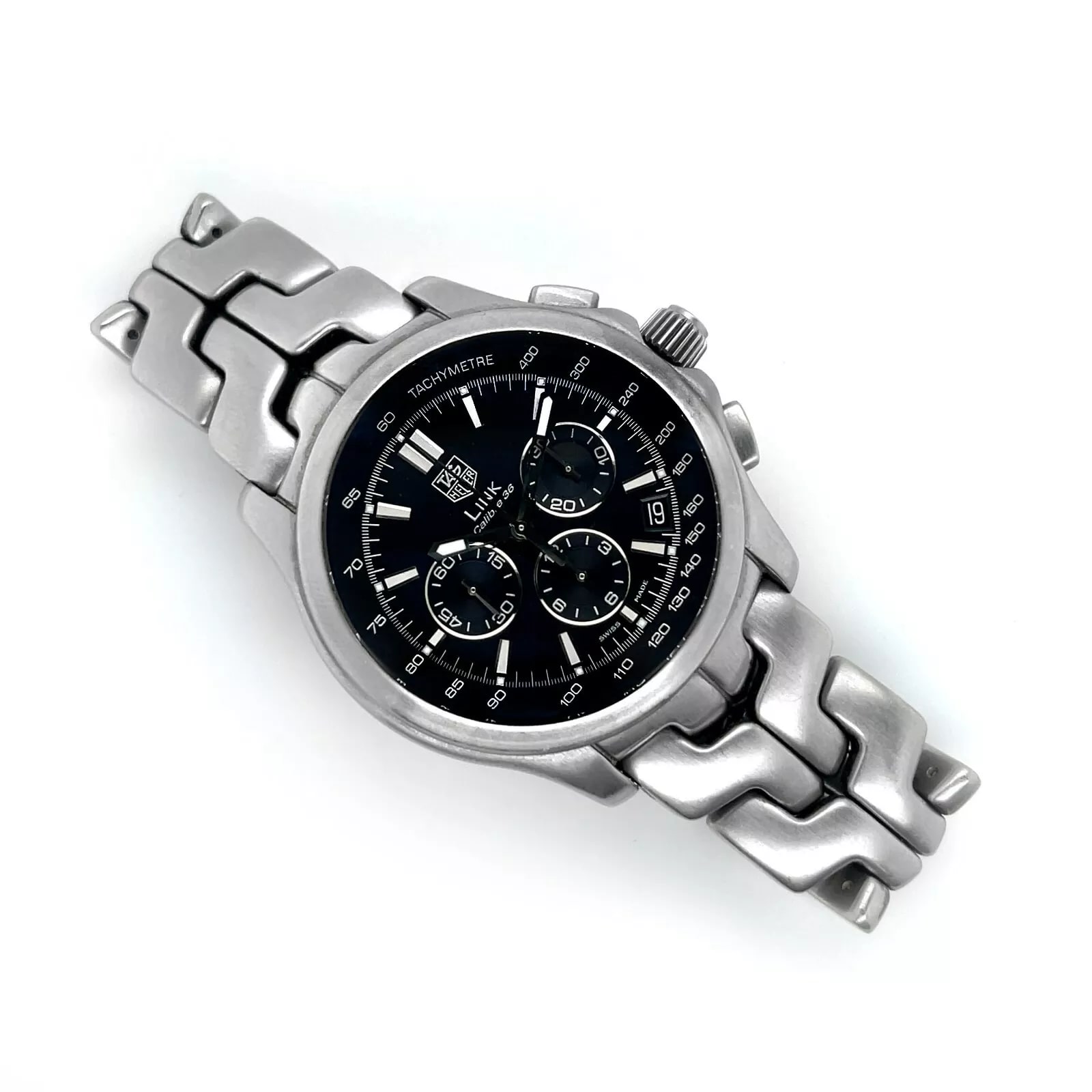 Tag Heuer Link Calibre 36 Automatic Chronograph Steel Black