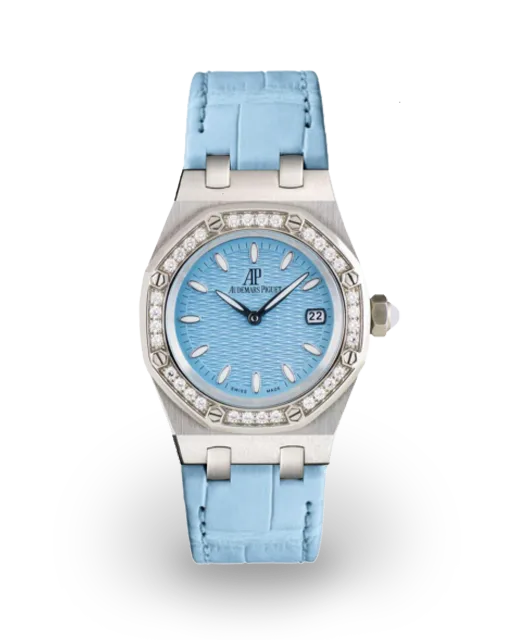 Audemars Piguet  Royal Oak 33 / Diamond-Set / Blue / Alligator 67601ST.ZZ.D034CR.01 Model Image