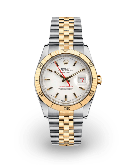 Rolex Turn-O-Graph Two-Tone / White / Jubilee 116263 Watches | Bezel