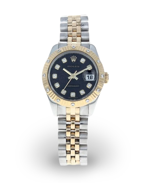 Rolex Lady-Datejust 26 Two-Tone / Diamond-Set / Black / Diamond-Set / Jubilee 179313  Model Image