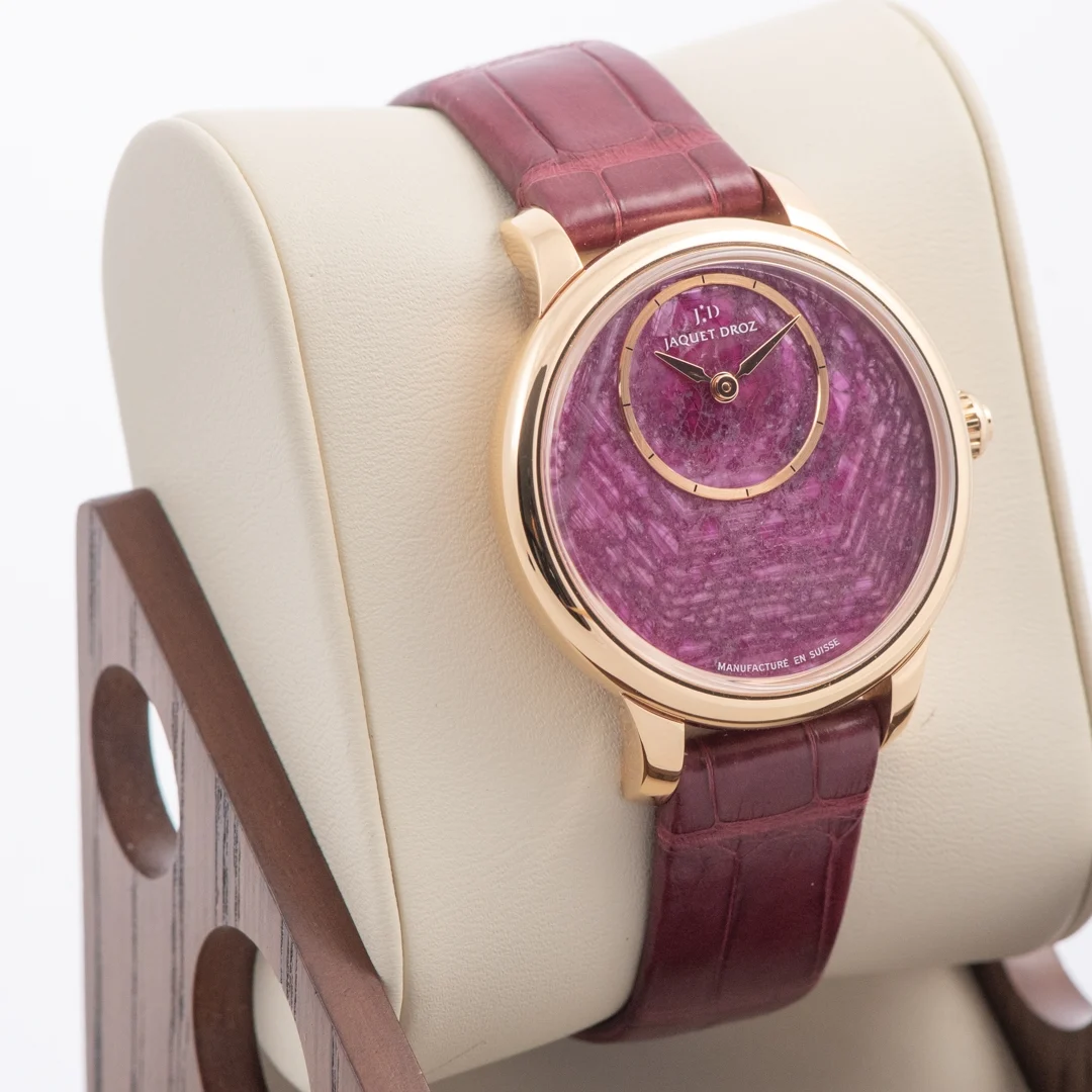 Jaquet Droz Petite Heure Minute 35 Rose Gold / Red / Strap J005003270