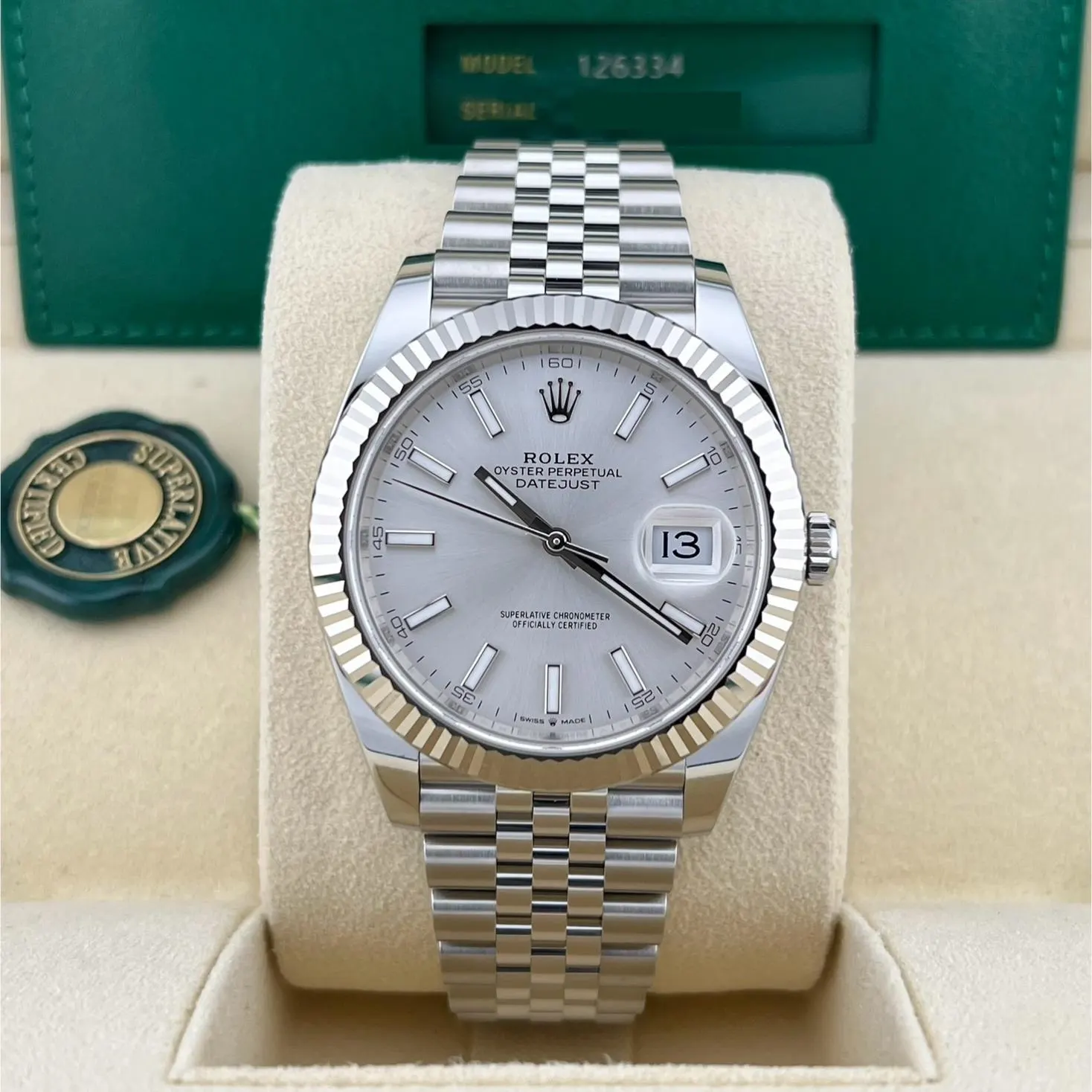 2024 Rolex Datejust 41 Fluted / Silver / Jubilee 126334-0004 Listing Image 3