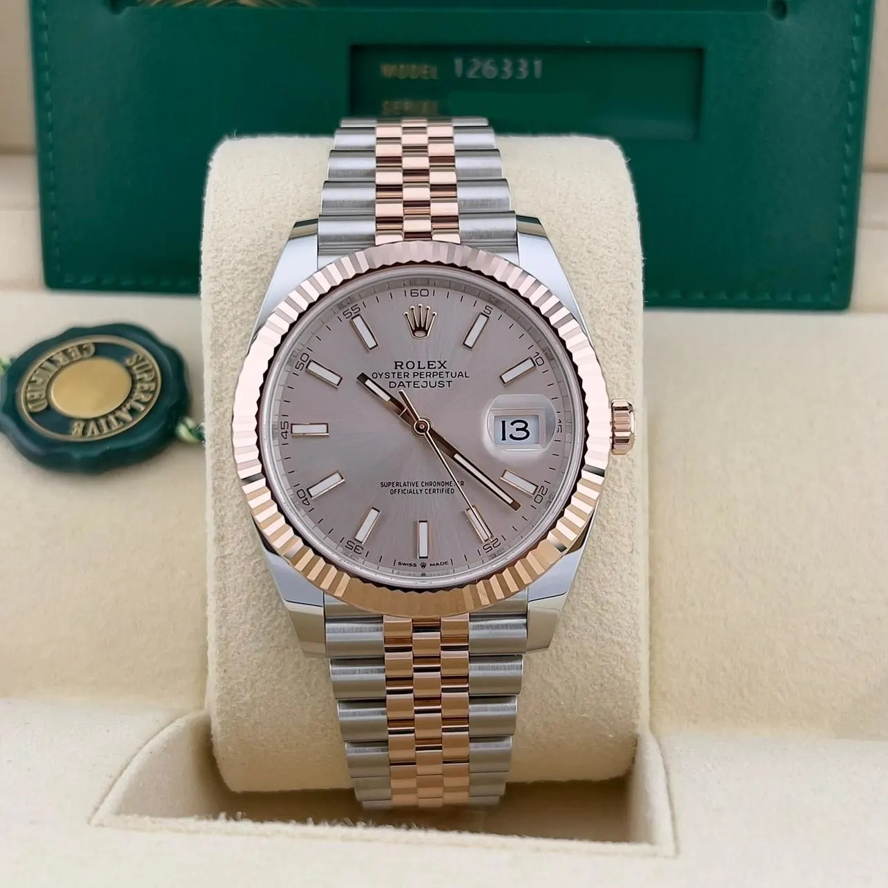 2023 Rolex Datejust 41 Two-Tone / Fluted / Sundust / Jubilee 126331-0010 Listing Image 1