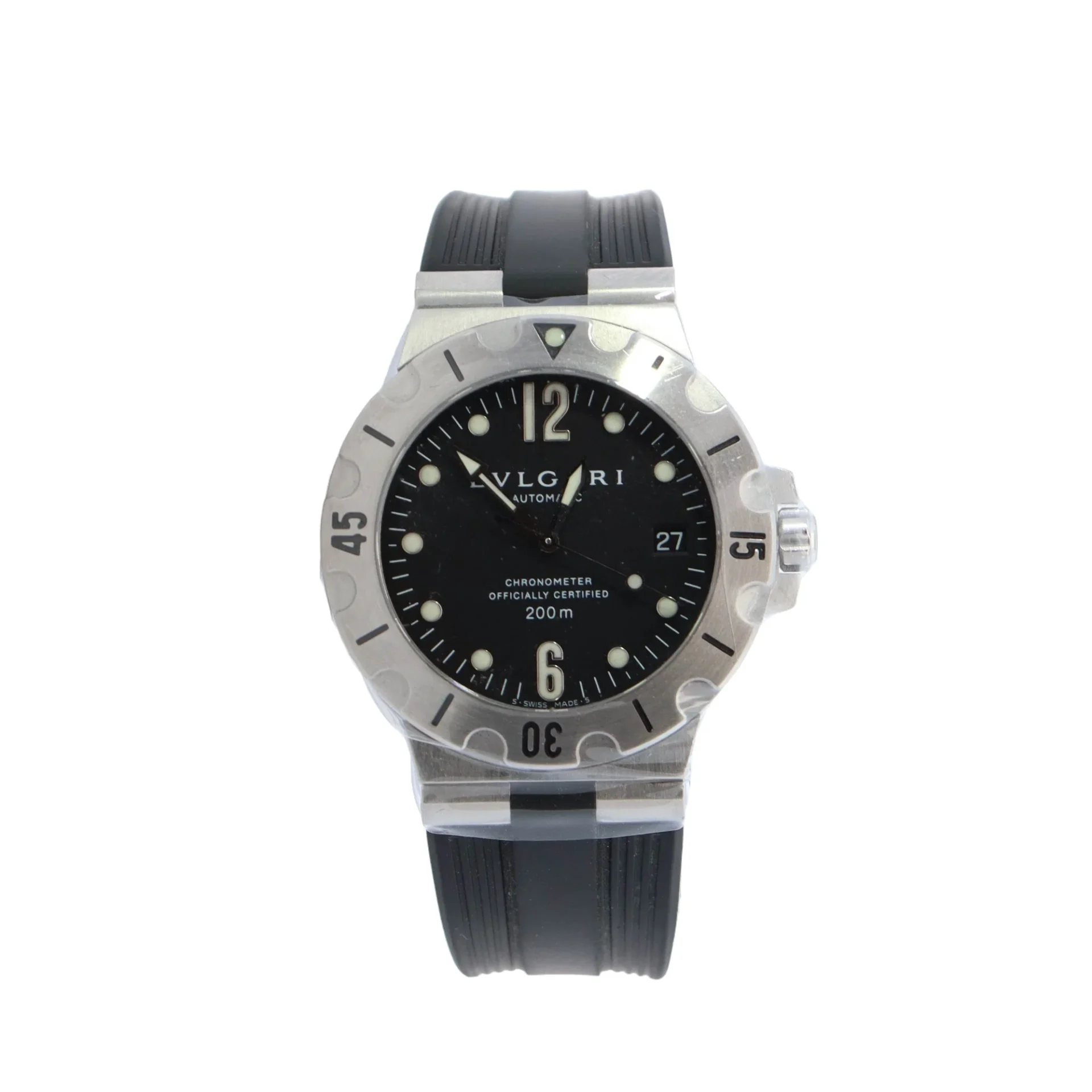 Auction: Bvlgari Diagono Scuba 38 Steel / Black / Rubber