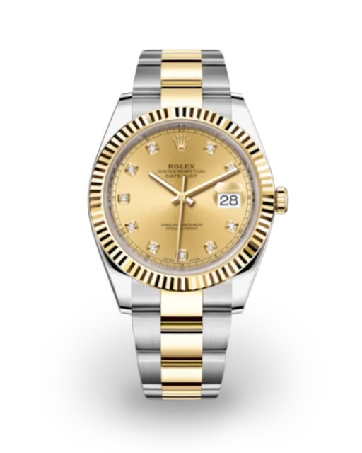 Rolex Datejust 41 Two-Tone / Fluted / Champagne / Diamond-Set / Oyster 126333-0011  Model Image