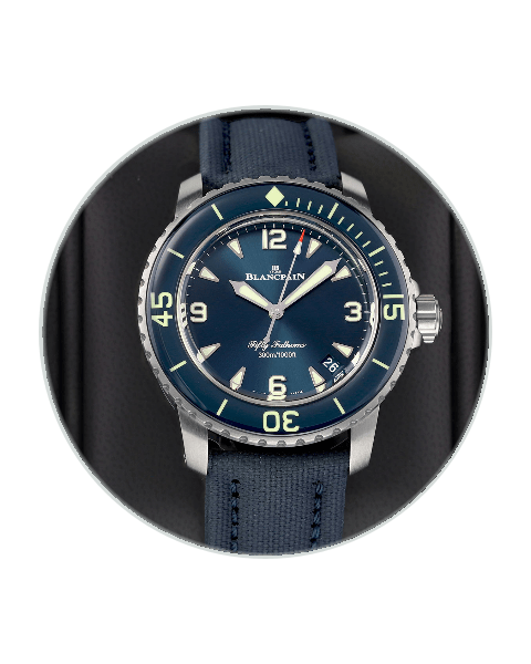 Blancpain Fifty Fathoms Automatique Titanium Blue Arabic