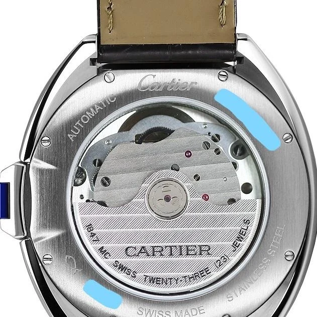 Cartier Clé de Cartier 40 Steel / Silvered / Roman / Strap WSCL0018 Listing Image 3