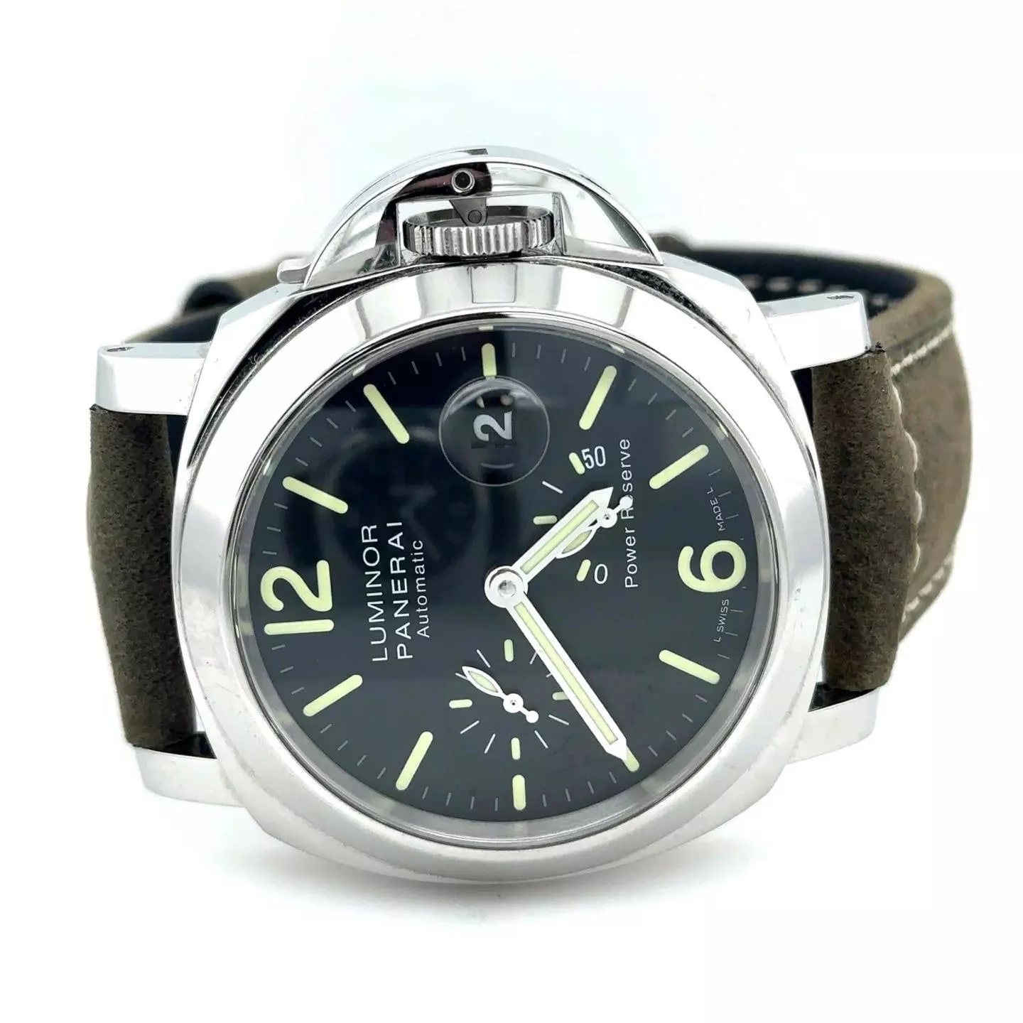 Panerai Luminor 44 Power Reserve Automatic Stainless Steel Black PAM01090 Watches Bezel