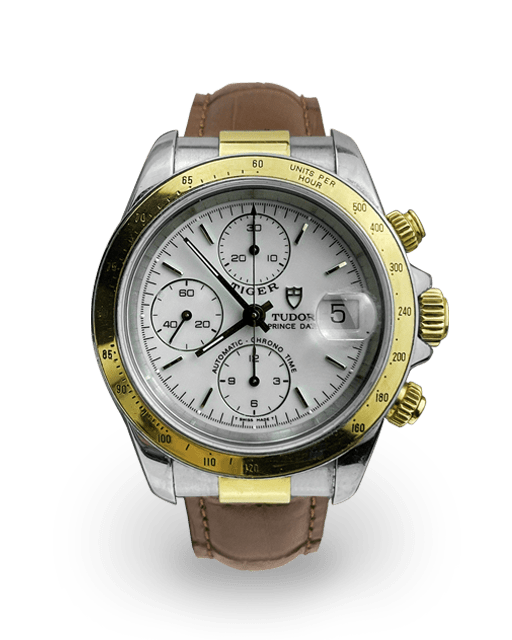 Tudor Tiger Prince Date Chronograph 40 Two-Tone White Strap