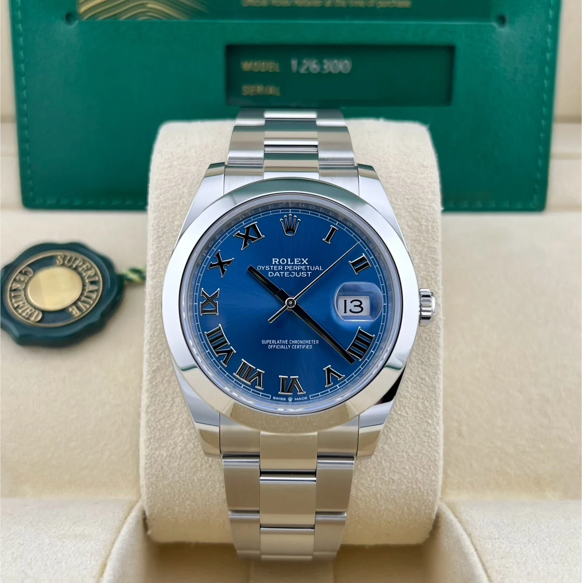 2024 Rolex Datejust 41 Smooth / Blue / Roman / Oyster 126300-0017 Listing Image 3