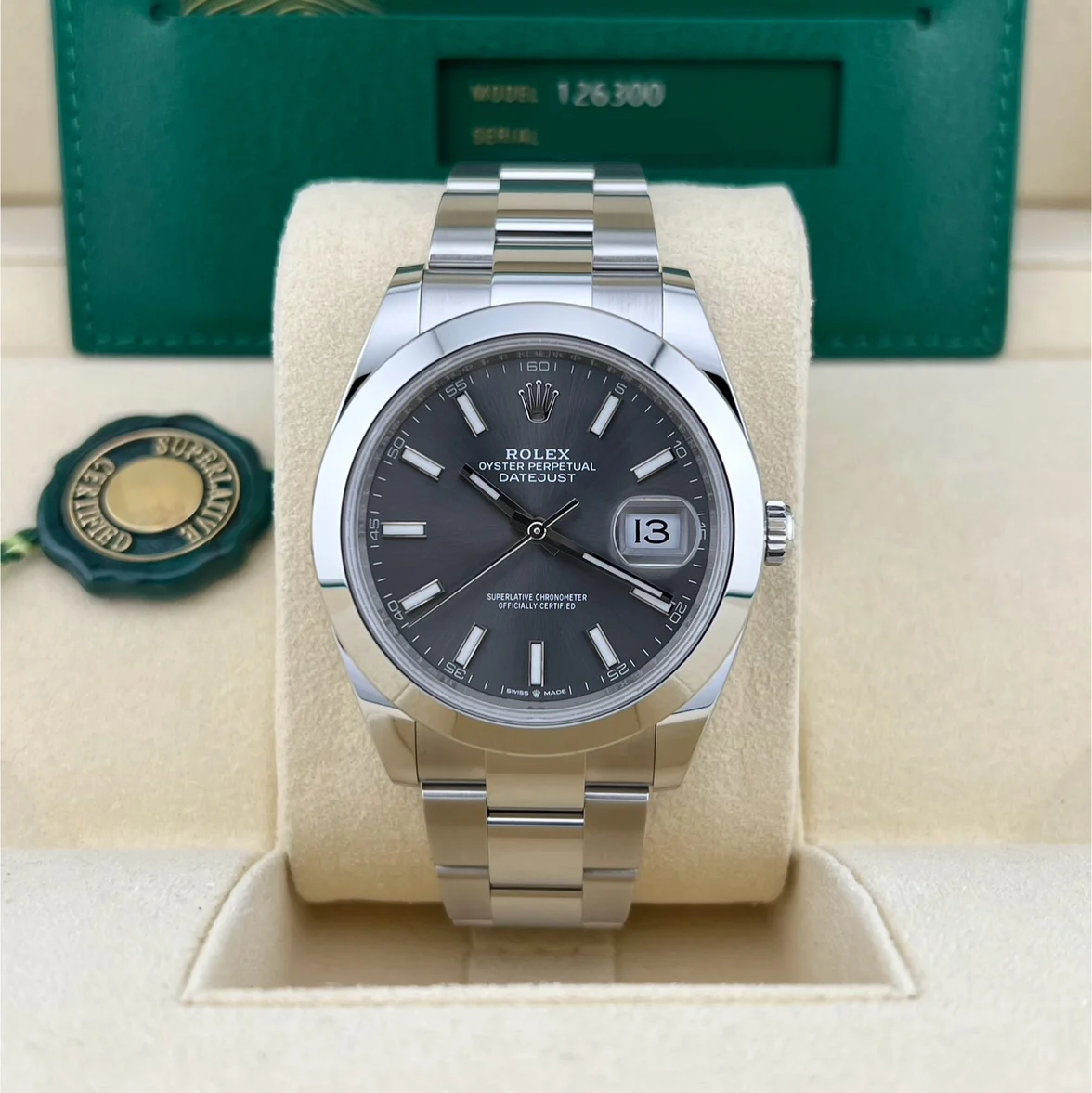 2024 Rolex Datejust 41 Smooth / Slate / Oyster 126300-0007 Listing Image 2