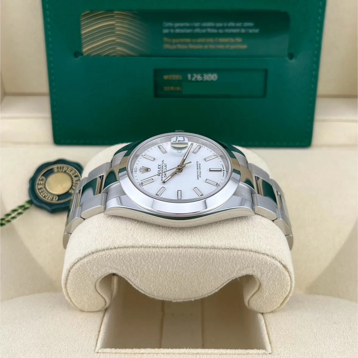 2024 Rolex Datejust 41 Smooth / White / Oyster 126300-0005 Listing Image 4