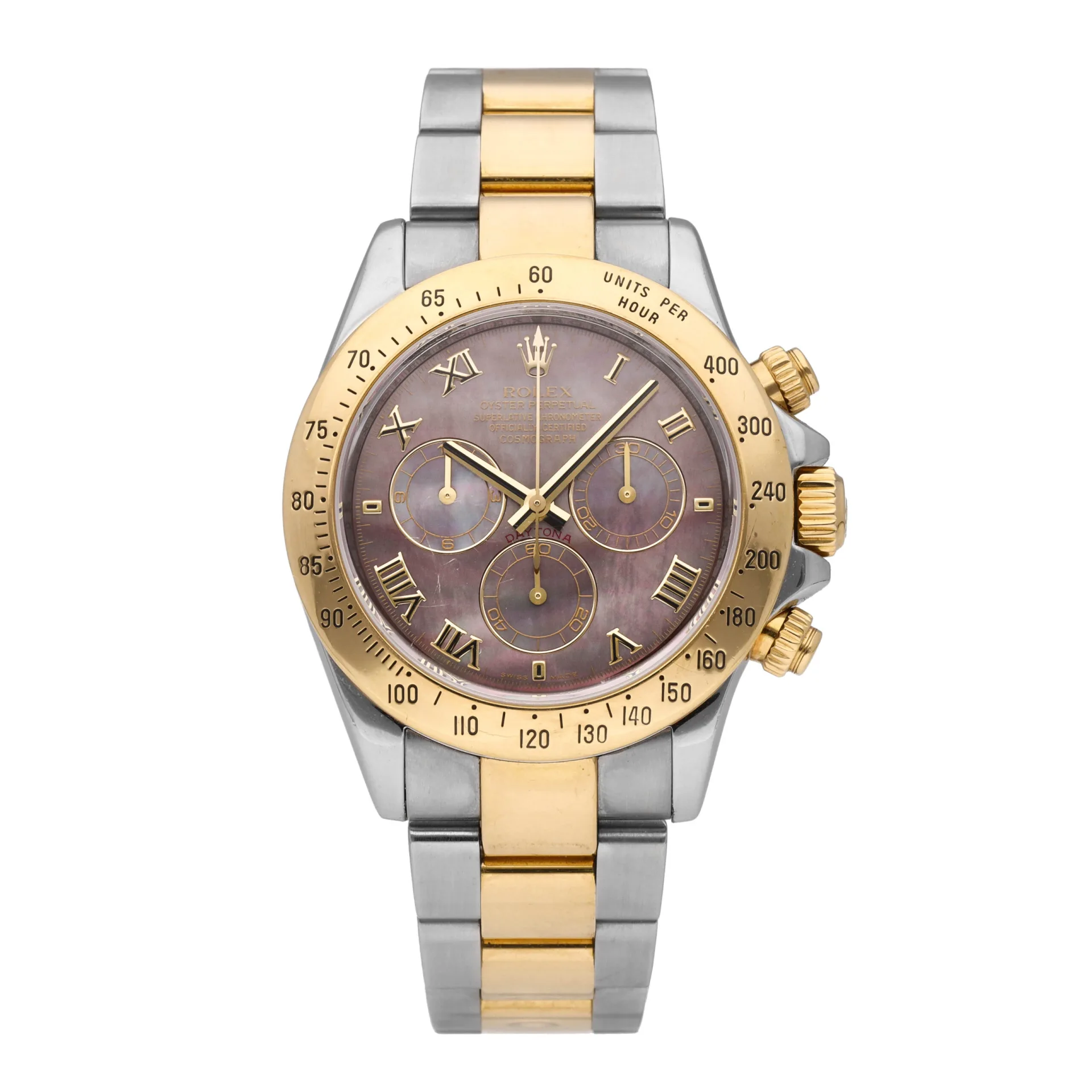 Rolex Daytona Two-Tone / Tahitian MOP / Roman / Oyster 116523