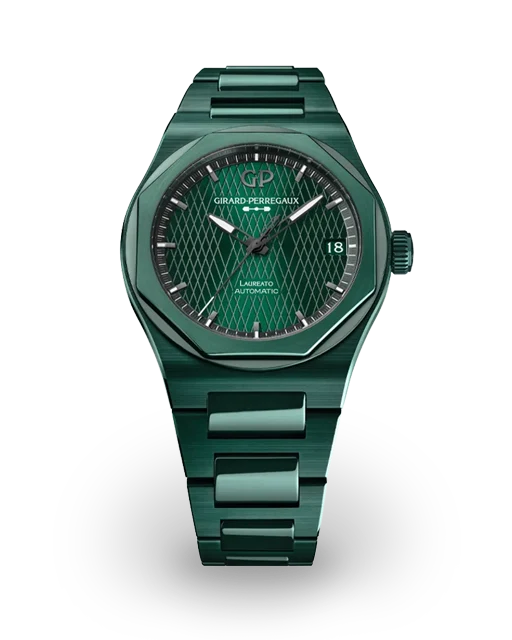 Girard-Perregaux Laureato Aston Martin Edition 42 Green Ceramic / Sunray Green / Bracelet - Limited to 388 Pieces 81010-32-3081-1CX  Model Image