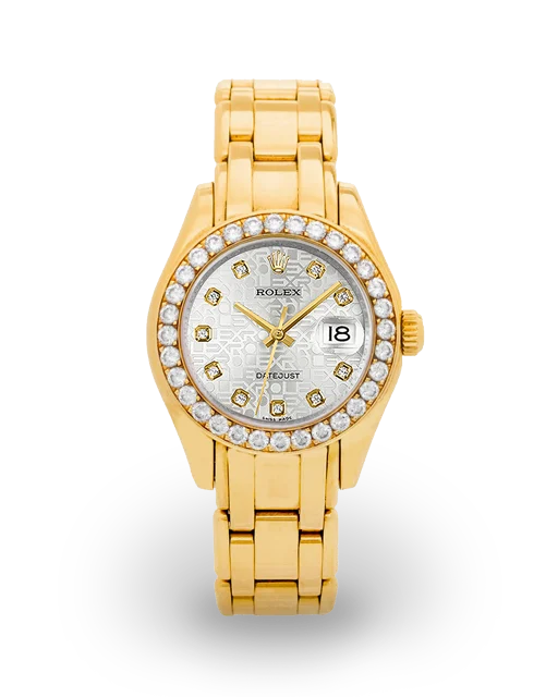 Rolex Datejust Pearlmaster 29 Yellow Gold / Diamond-Set / Silvered Jubilee-Motif / Diamond-Set / Pearlmaster 69298  Model Image