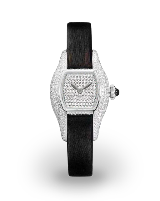 Girard-Perregaux Richeville White Gold and Baguette Diamond / Diamond-Paved / Strap 26620   Model Image