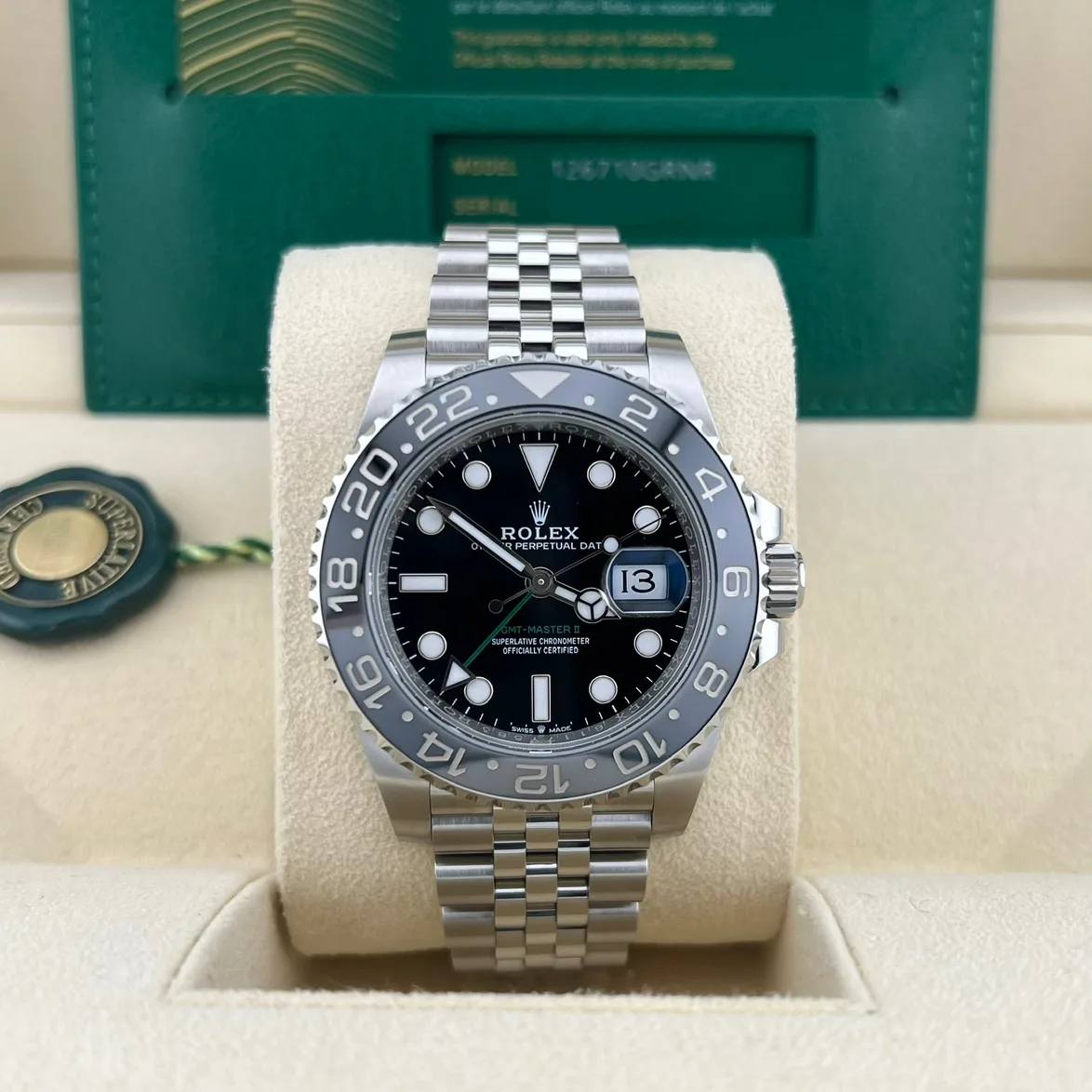2025 Rolex GMT-Master II 'Bruce Wayne' Steel / Ceramic / Jubilee 126710GRNR-0003 Listing Image