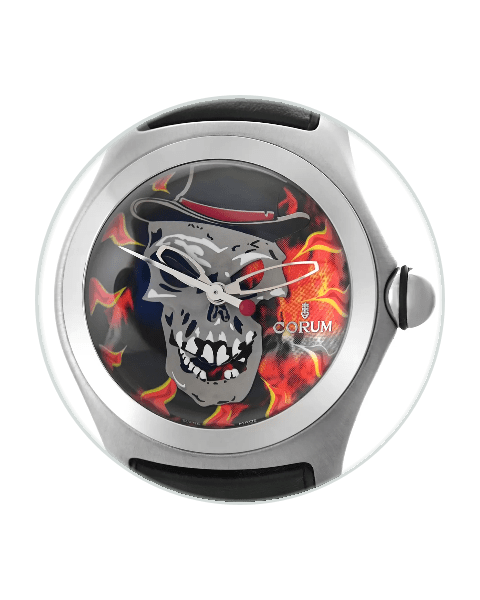 Corum Bubble Baron Samedi 45 Steel / Multi-Color / Strap