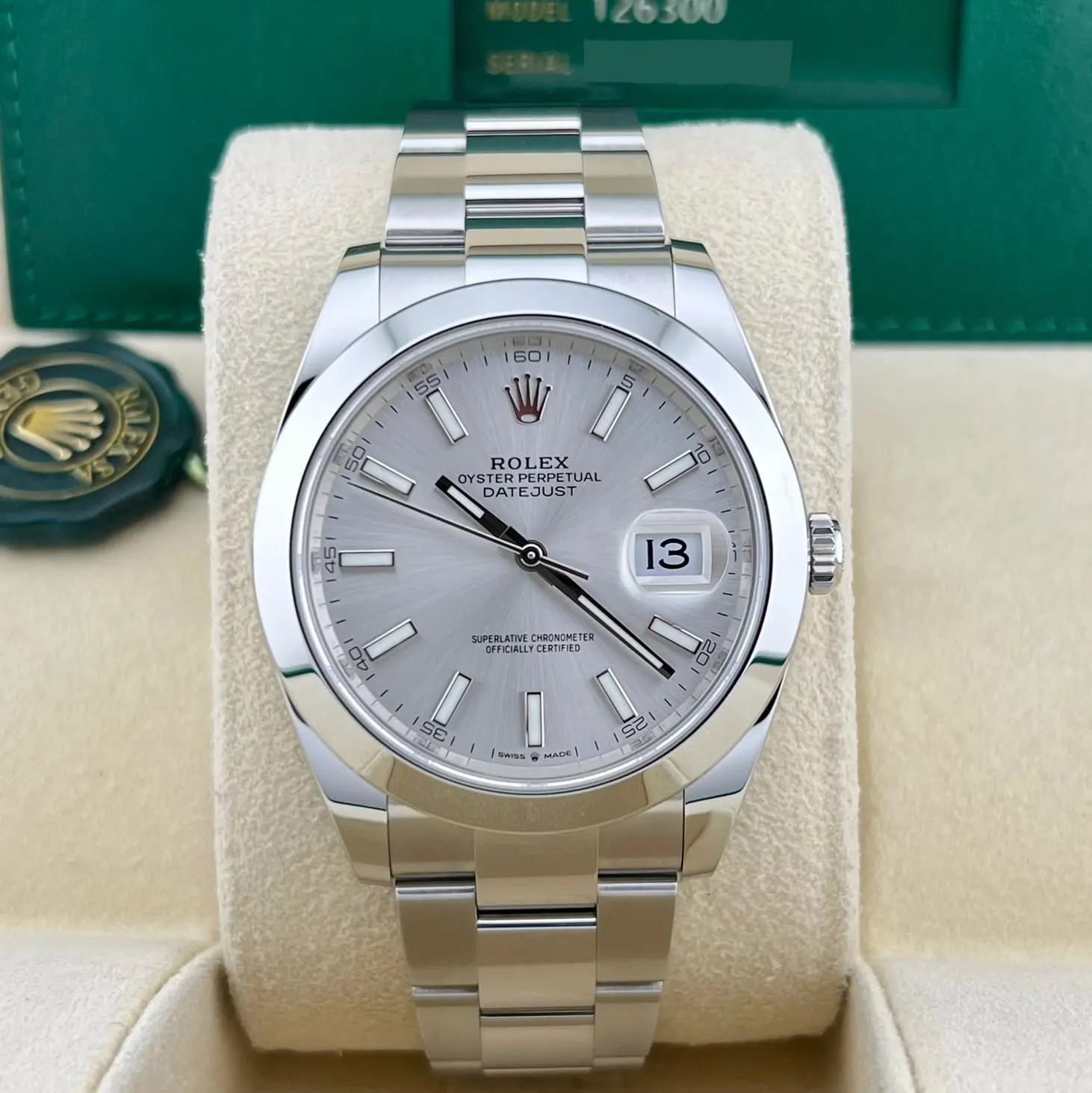 2024 Rolex Datejust 41 Steel / Smooth / Silvered / Oyster 126300-0003 Listing Image 1