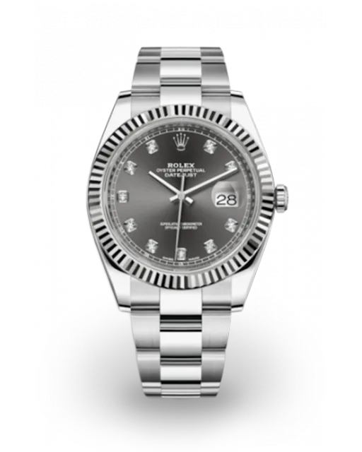 Rolex Datejust 41 Fluted / Slate / Diamond-Set / Oyster 126334-0005  Model Image