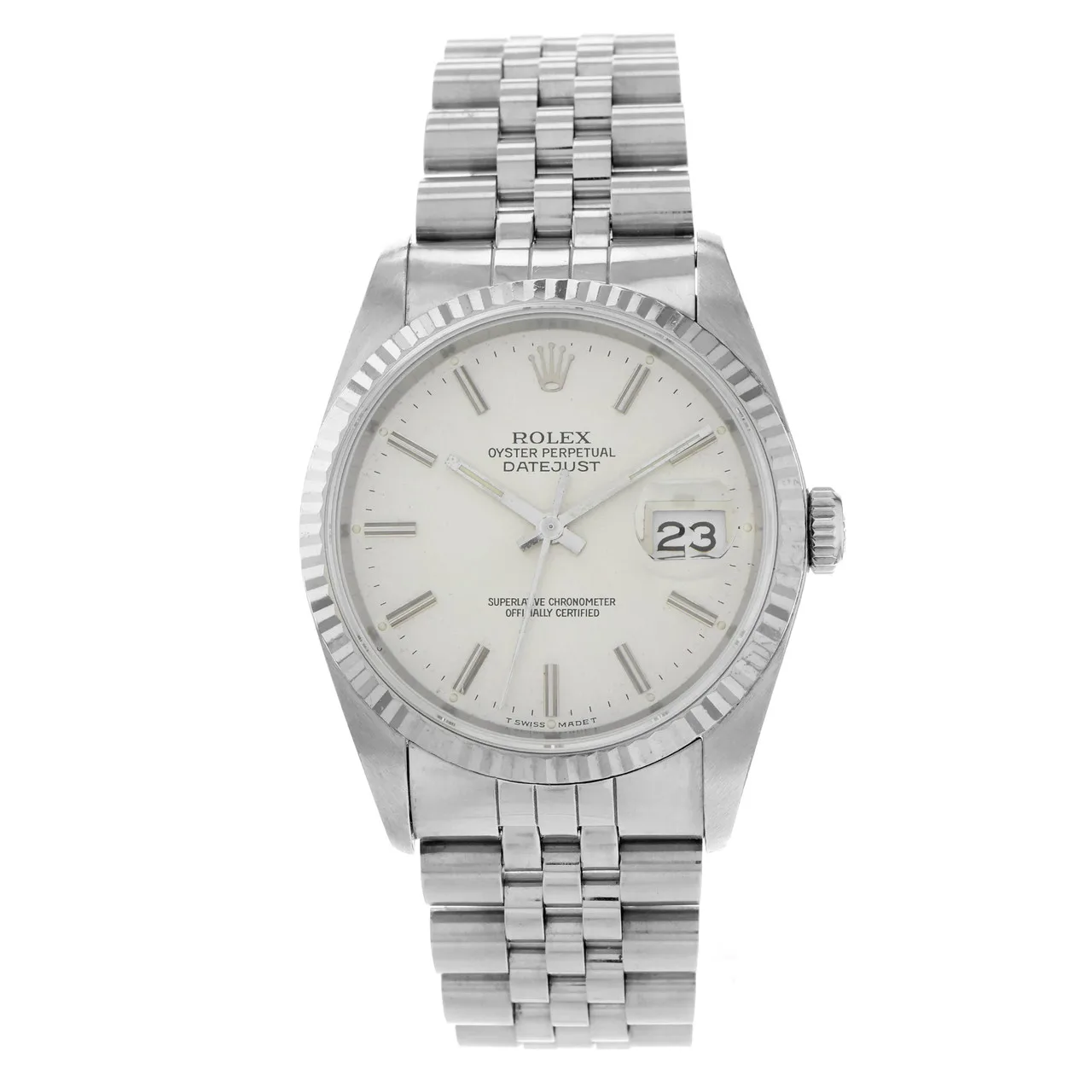 1989 Rolex Datejust 36 Fluted / Silver / Jubilee 16234 Listing Image 1