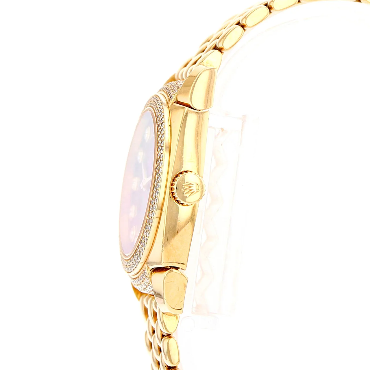 2001 Rolex Cellini Cestello 26 Yellow Gold / Diamond-Set / MOP / Diamond-Set / Bracelet 6311  Listing Image 2