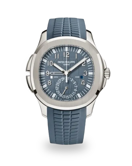 Patek Philippe Aquanaut Travel Time White Gold / Blue / Arabic / Strap 5164G-001  Model Image