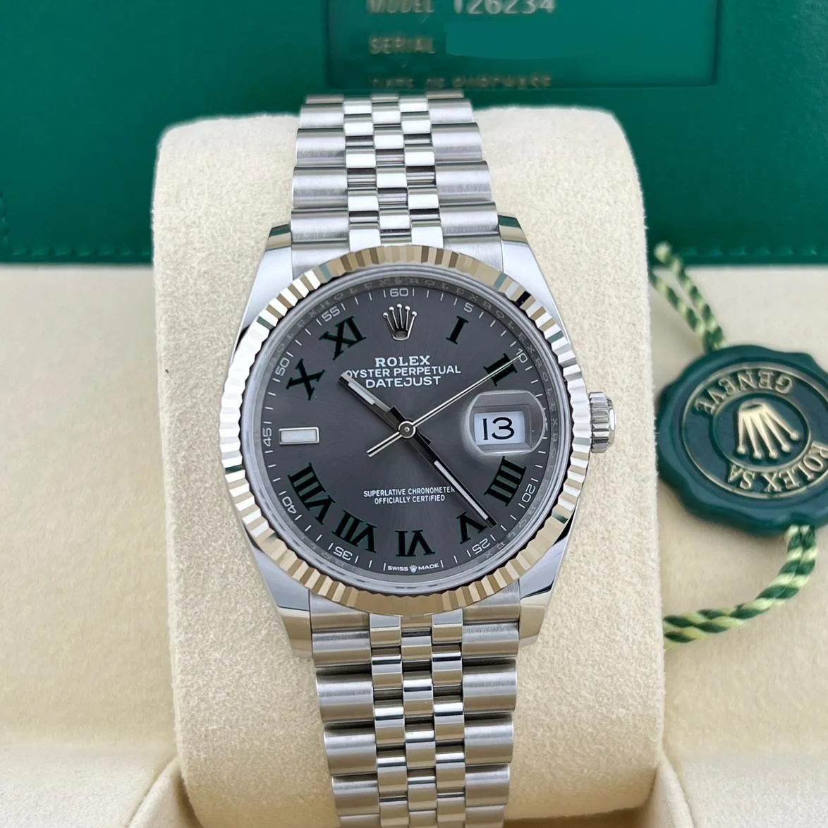 2024 Rolex Datejust 36 "Wimbledon" / Fluted / Jubilee 126234-0045 Listing Image