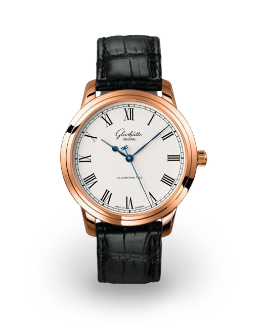 Glashütte Original Senator Automatic Red Gold / Silver / Alligator / Pin 1-39-59-01-05-04  Model Image