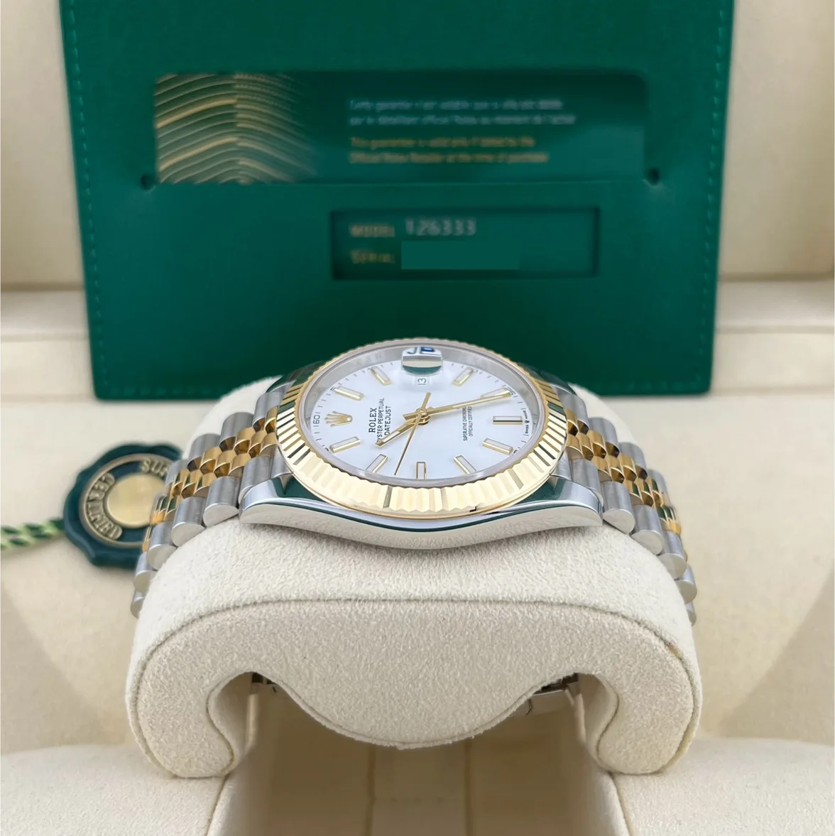 2023 Rolex Datejust 41 Two-Tone / Fluted / White / Jubilee 126333-0016 Listing Image 4