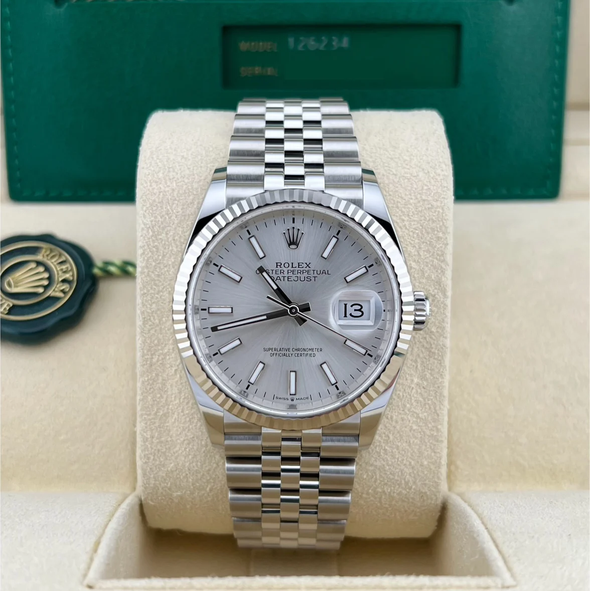 2024 Rolex Datejust 36 Fluted / Silver / Jubilee 126234-0013 Listing Image