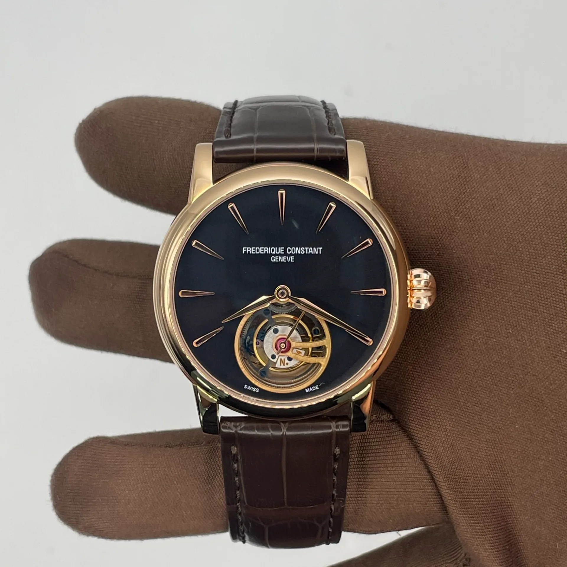 2025 Frederique Constant Manufacture Classic Tourbillon 39 Rose Gold / Gray / Strap - Limited to 150 Pieces FC-980G3H9