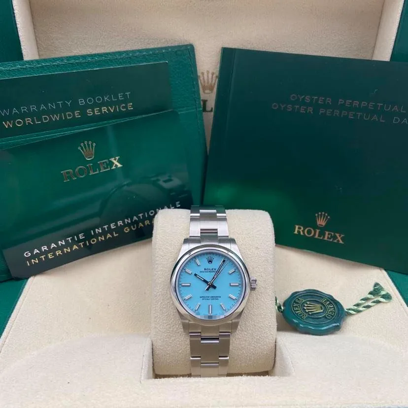 2022 Rolex Oyster Perpetual 31 Tiffany Turquoise 277200-0007 Listing Image 5