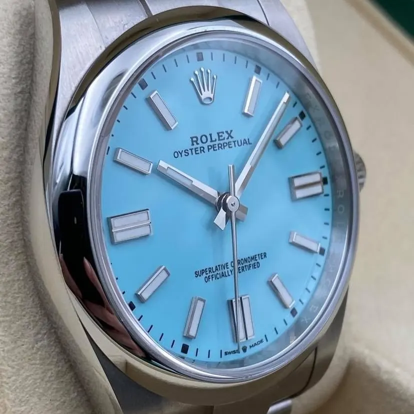 2022 Rolex Oyster Perpetual 41 Tiffany Turquoise 124300-0006 Listing Image 3