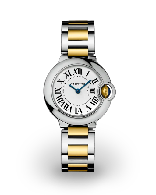 Cartier Ballon Bleu de Cartier 28 Two-Tone / Silvered / Roman / Bracelet W69007Z3  Model Image