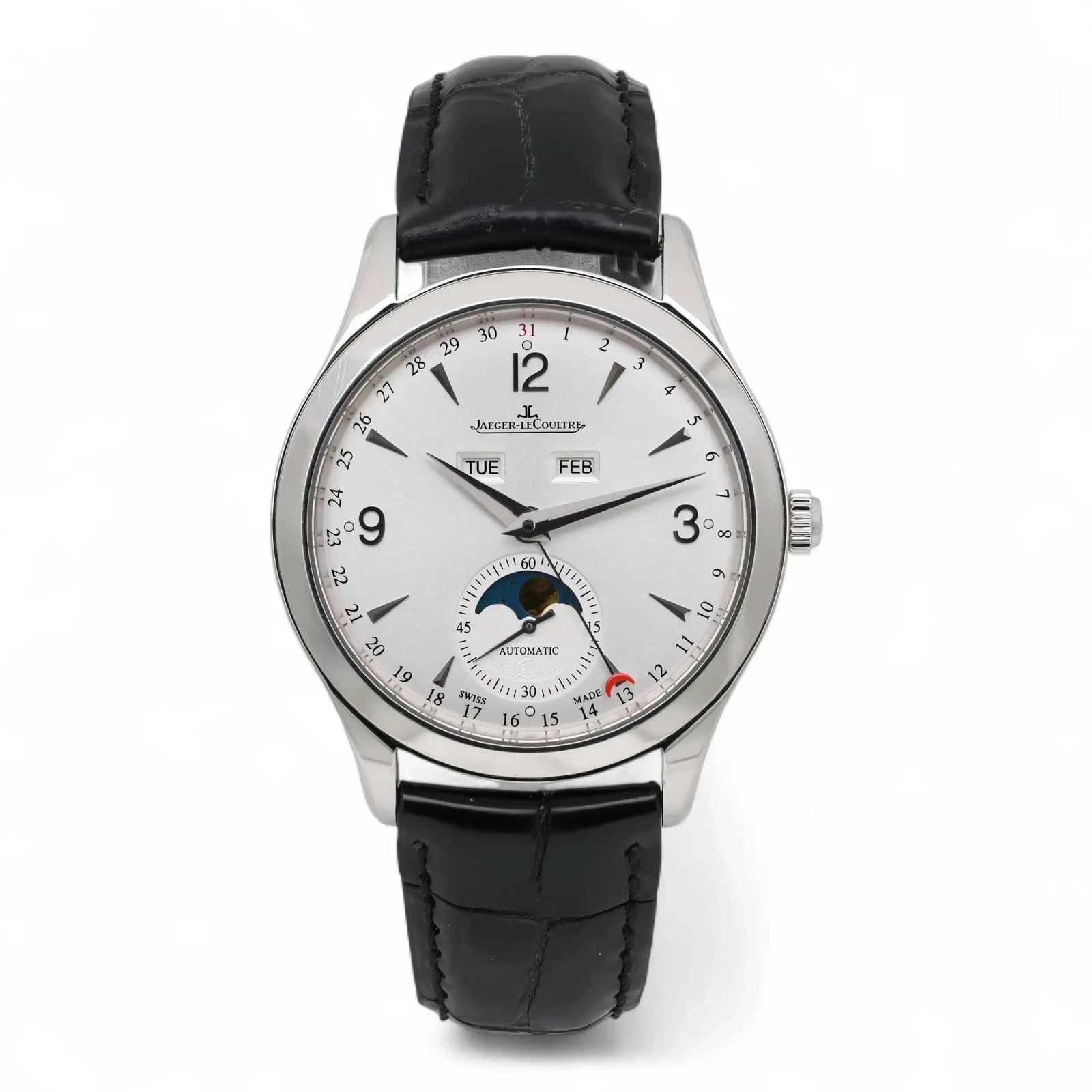 Jaeger-LeCoultre Master Calendar Steel / Silvered / Arabic / Strap Q1558420