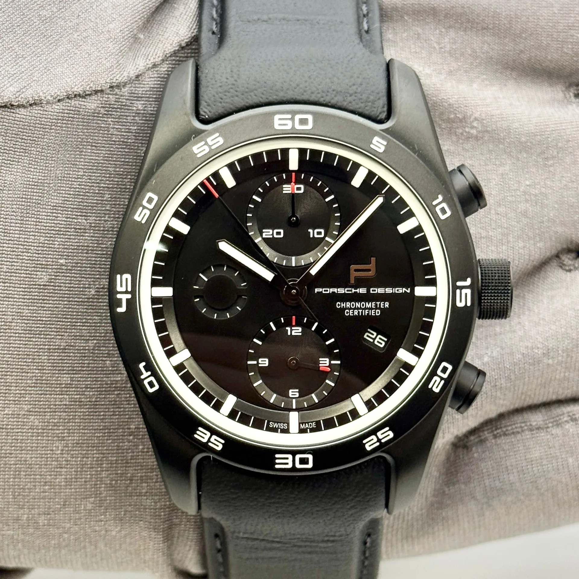 Porsche Design Chronotimer 42 PVD-Coated Titanium / Black / Strap 6004.0.00.011.00.0