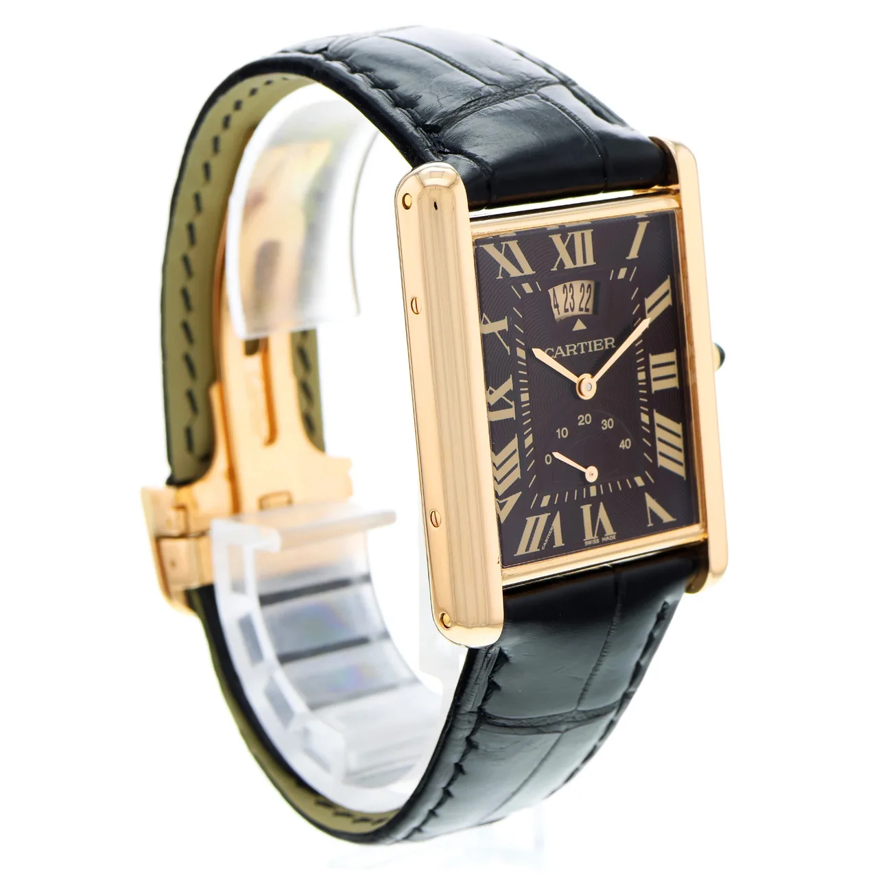 Cartier Tank Louis XL Rose Gold / Brown / Roman / Strap W1560002  Listing Image 3