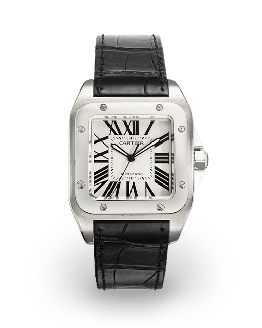 Auction: 2012 Cartier Santos 100 XL Steel Silvered Roman